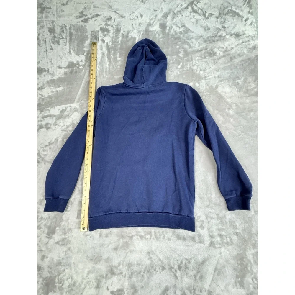 Puma Sweater Mens Size Small‎ Blue White Spell Out Logo Pullover Hoodie